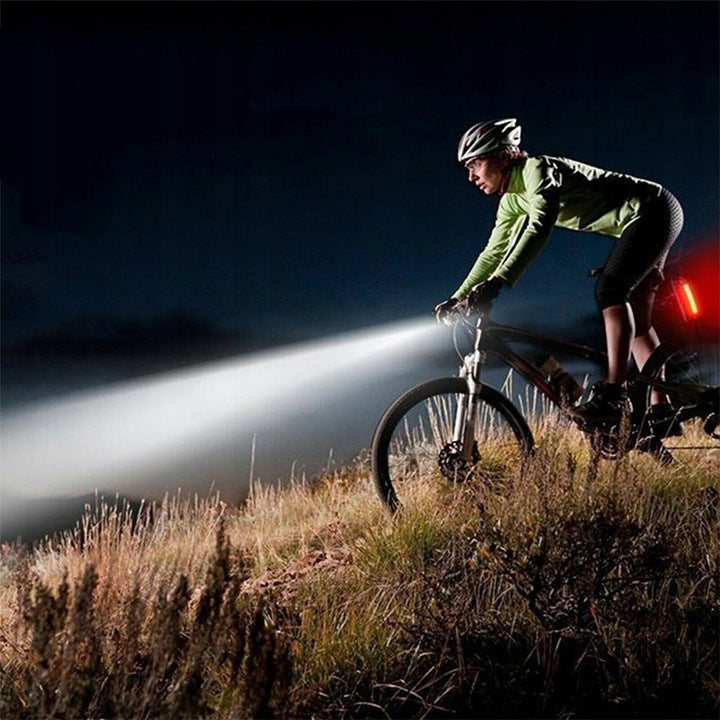 BICYCLE LIGHT FRONT REAR LED STRONG WATERPROOF USB BATTERY SET Model LAMPKA PRZÓD + TYŁ