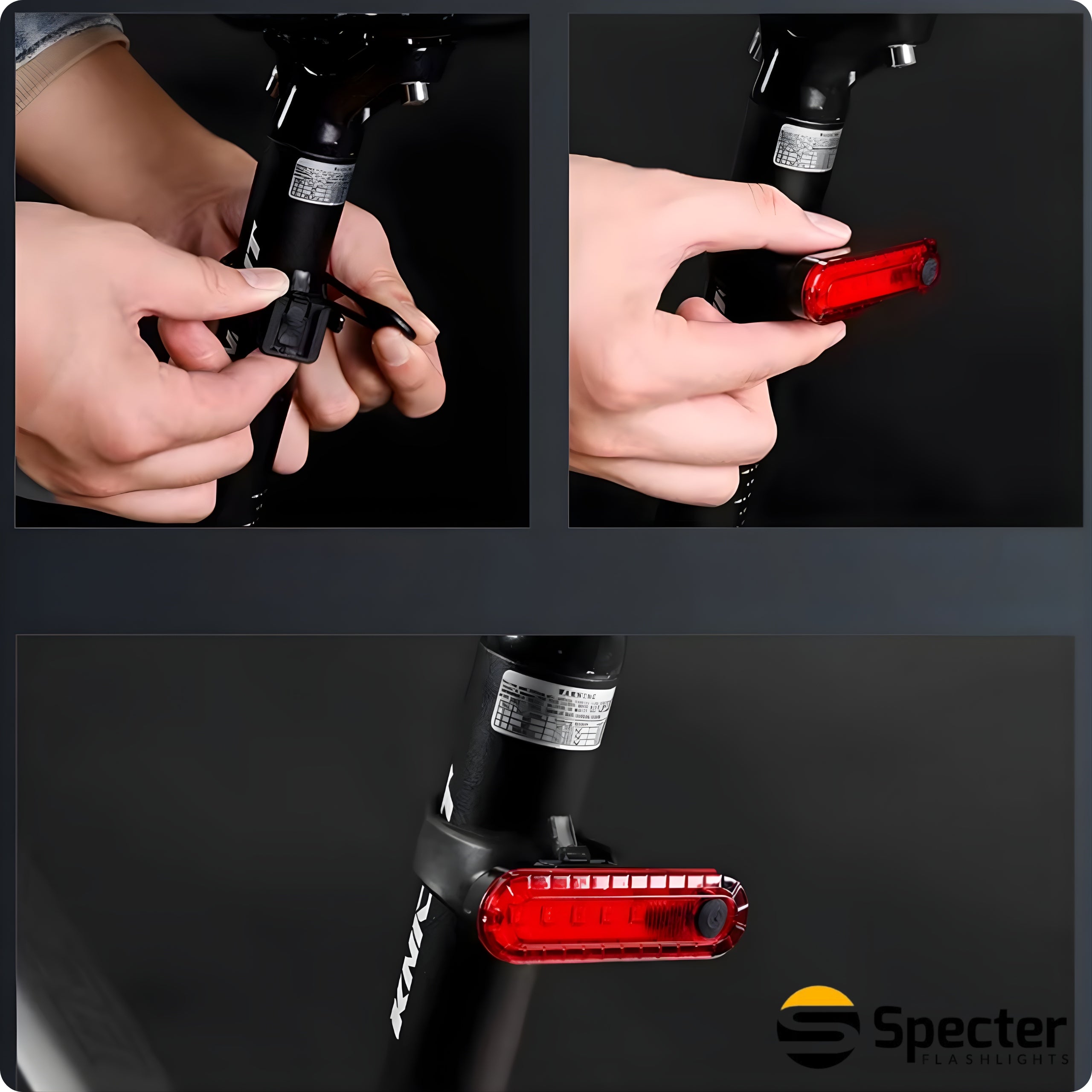 BICYCLE LIGHT FRONT REAR LED USB C 1300lm Bicycle Lamp Set Light beam 1300 lm