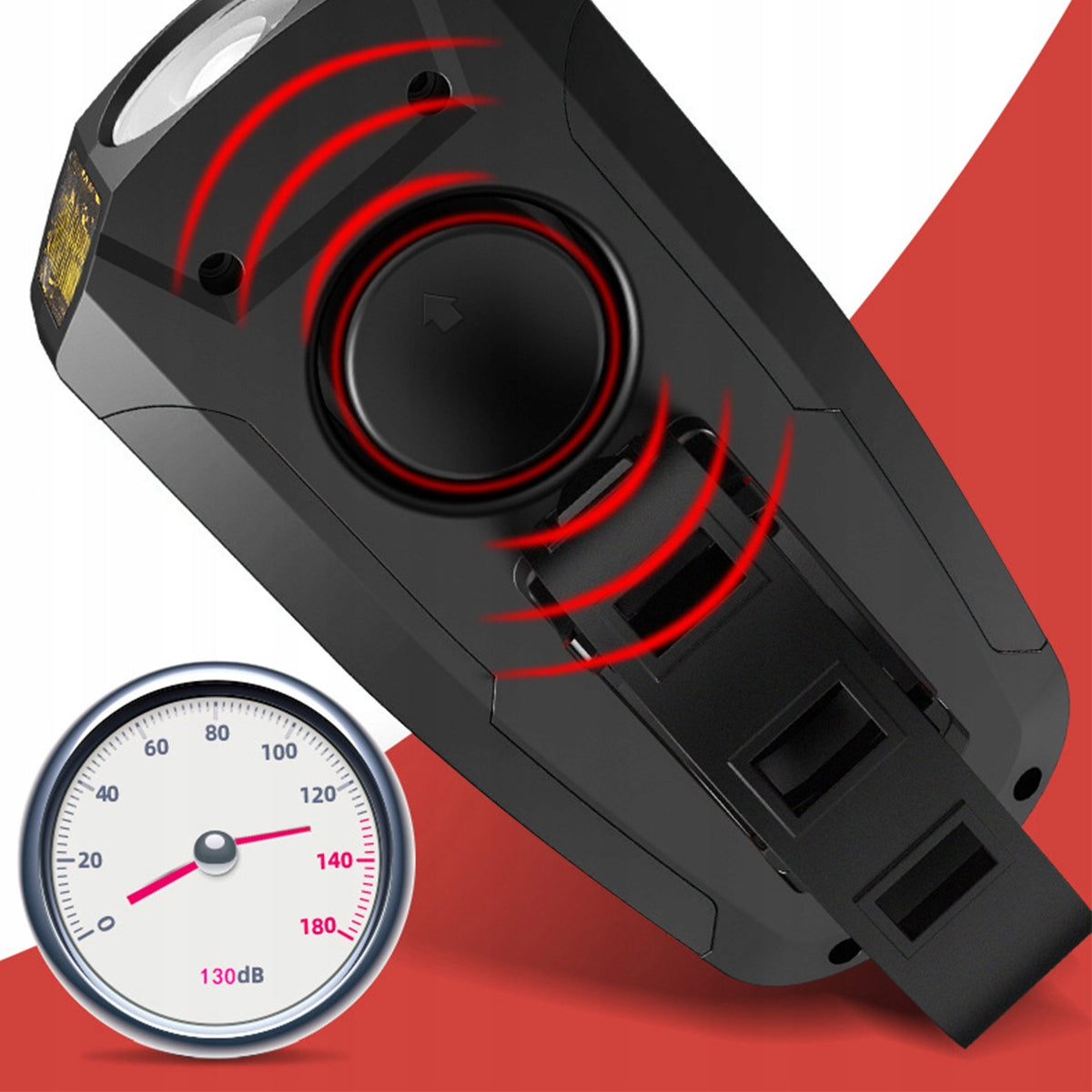 BICYCLE LIGHT FRONT REAR LED WITH USB COUNTER BELL HORN Color black
