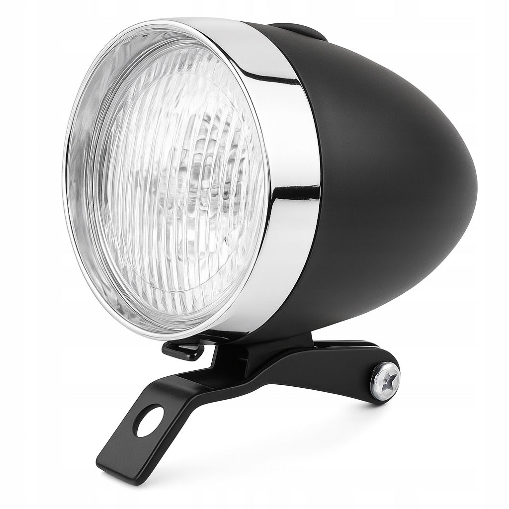 BICYCLE LIGHT FRONT RETRO LED BLACK 3 LEDS Packaging status original