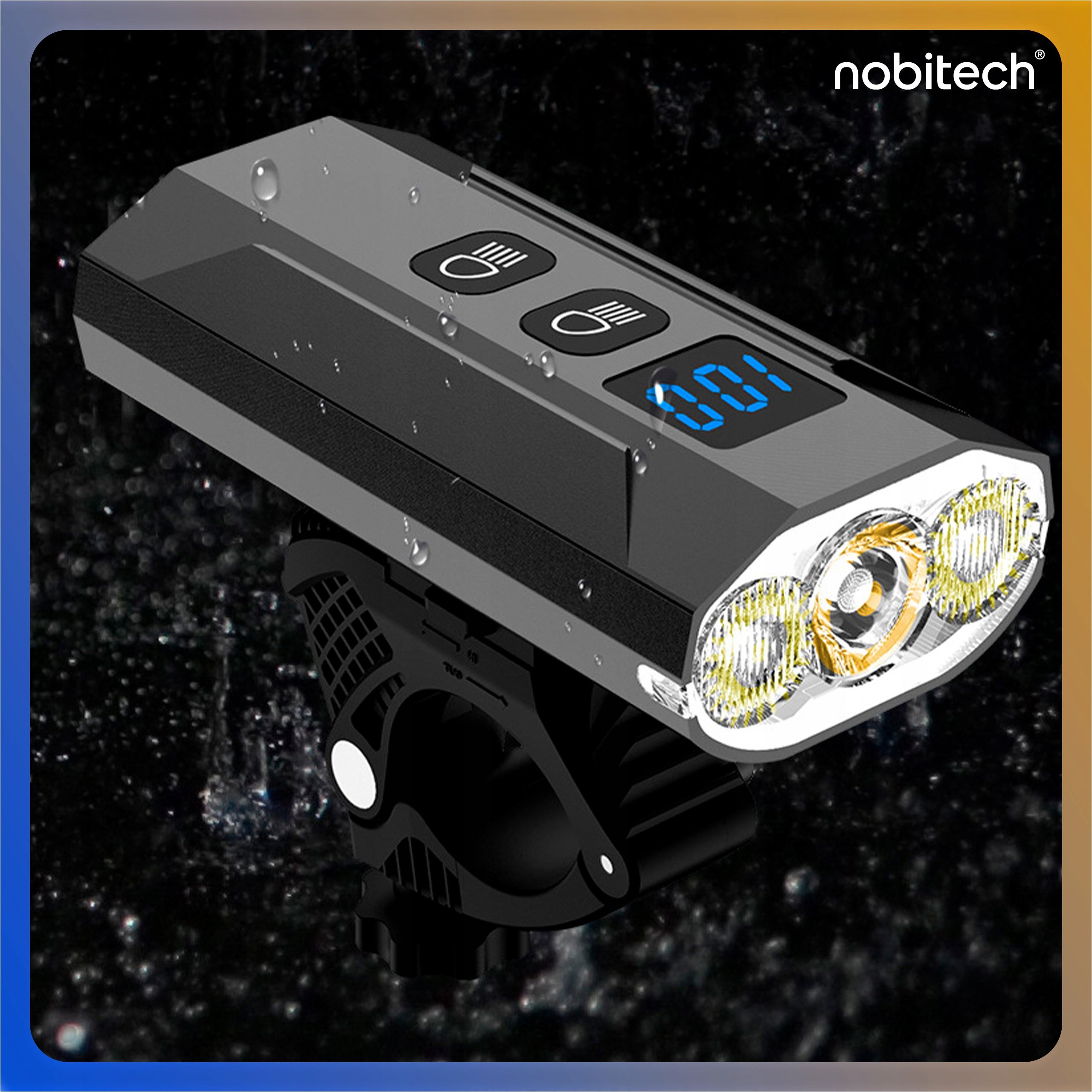 BICYCLE LIGHT FRONT USB STRONG ON HANDLEBAR FRONT CORDLESS HOLDER Brand Nobitech
