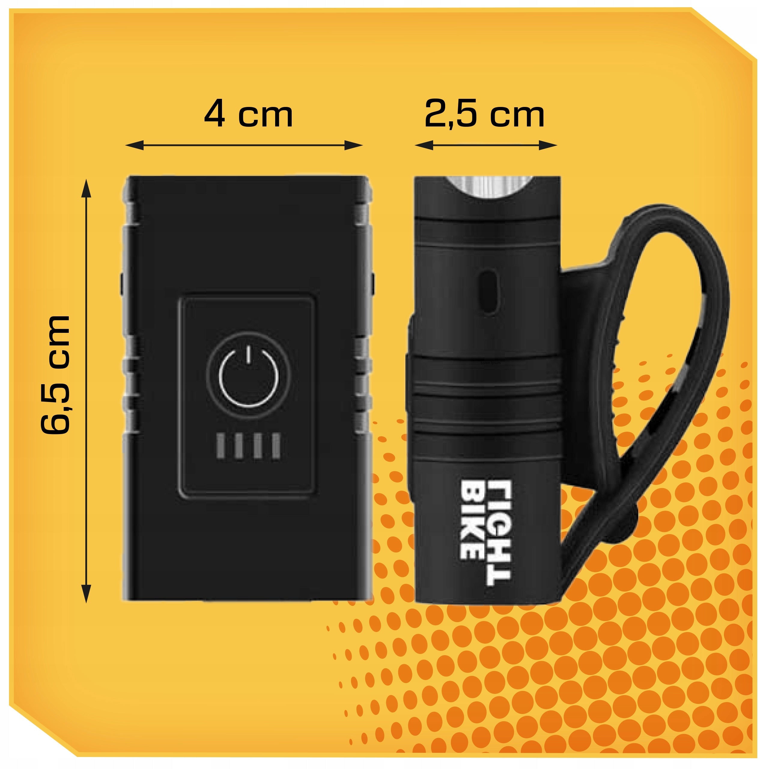 BICYCLE LIGHT Front Rear USB Steering Wheel BATTERY KIT EAN (GTIN) 5906700041969