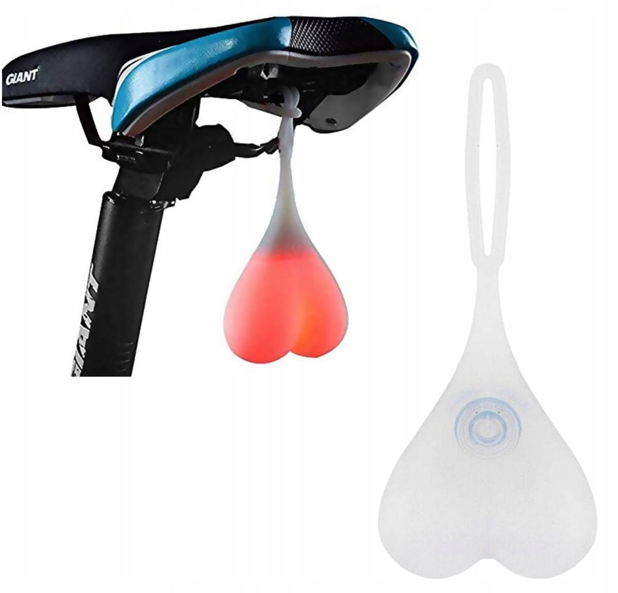 BICYCLE LIGHT "HEART" EGGS SILICONE LED BATTERY OPERATED BICYCLE LIGHTS