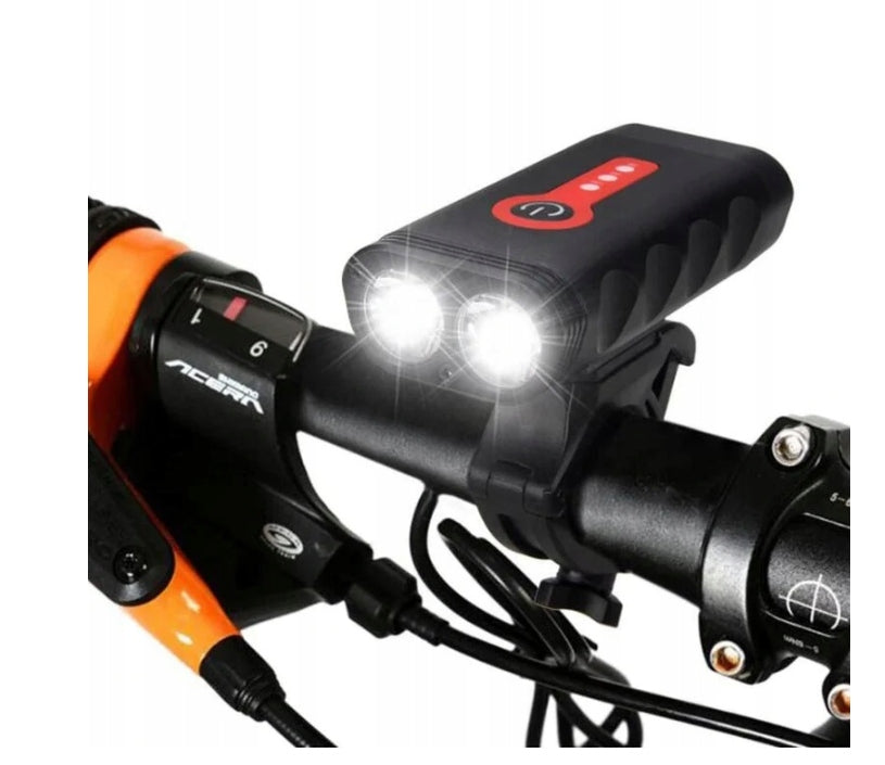 BICYCLE LIGHT LED BIKE FLASHLIGHT FRONT REAR SET 1800lm STRONG DURABLE Light source LED