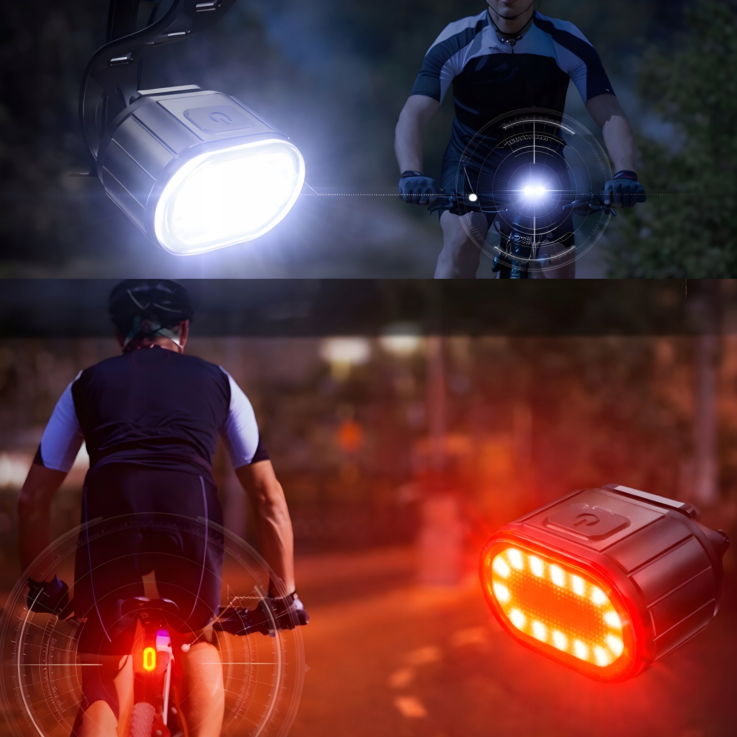 BICYCLE LIGHT LED FRONT REAR STRONG FRONT REAR BATTERY FOR BIKE Manufacturer code LAMPKA ROWEROWA ZESTAW LAMPEK MOCNA DO ROWERU
