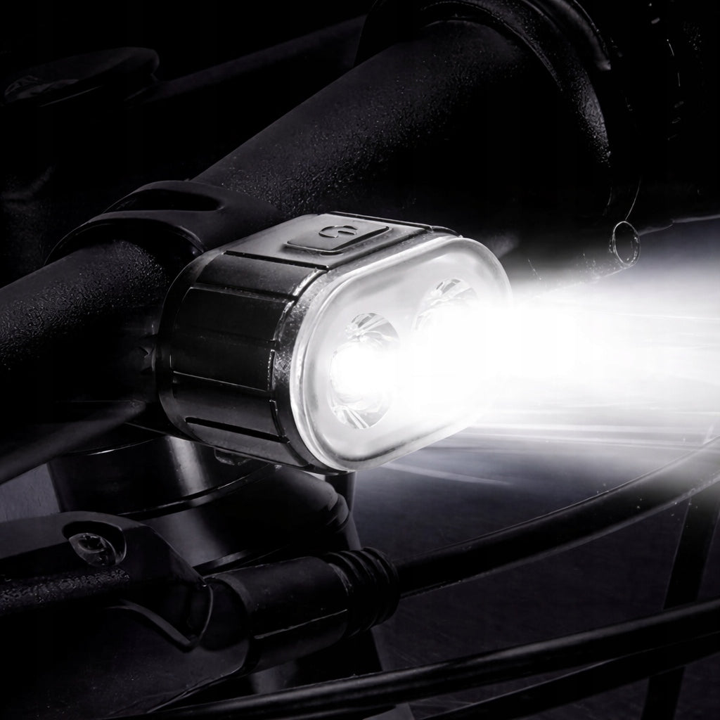 BICYCLE LIGHT LED FRONT REAR STRONG FRONT REAR BATTERY FOR BIKE Model LAMPKA ROWEROWA PREMIUM MOCNA ZESTAW LAMPEK