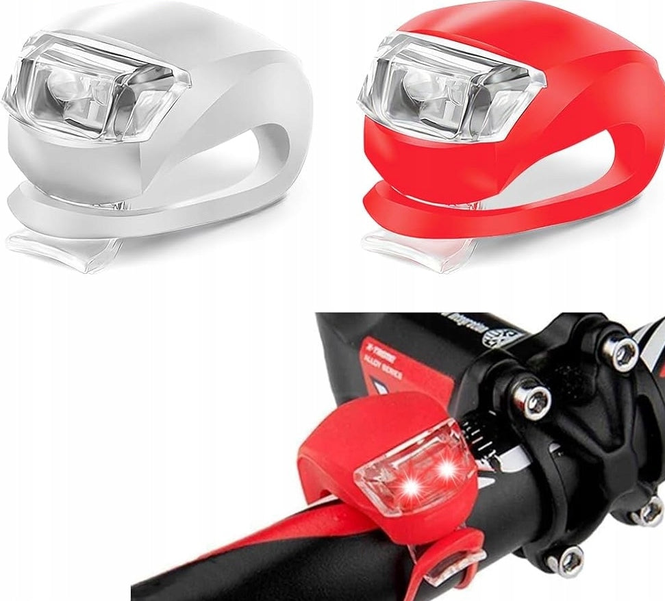 BICYCLE LIGHT LED LIGHTS FRONT REAR 3 LIGHT MODES SET MEGA POWER