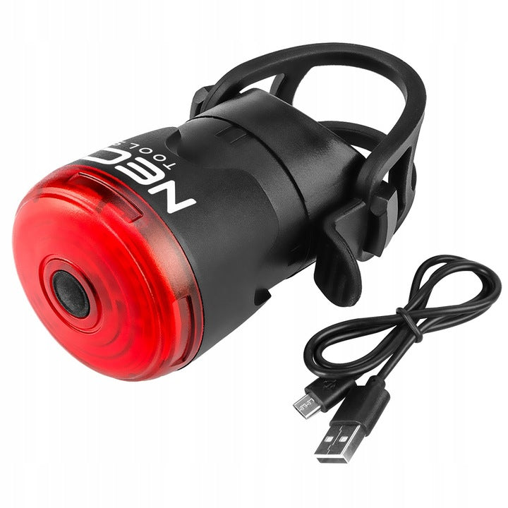 BICYCLE LIGHT LED USB FRONT REAR STOP SET NEO Packaging status original