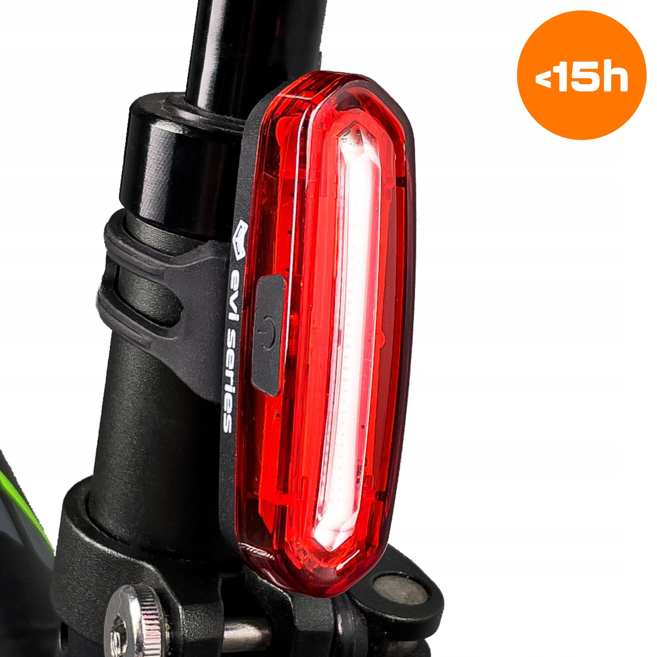 BICYCLE LIGHT LED rear light powerful modes 15H RECHARGEABLE 650mAh USB-C Model iLIGHT pro rear