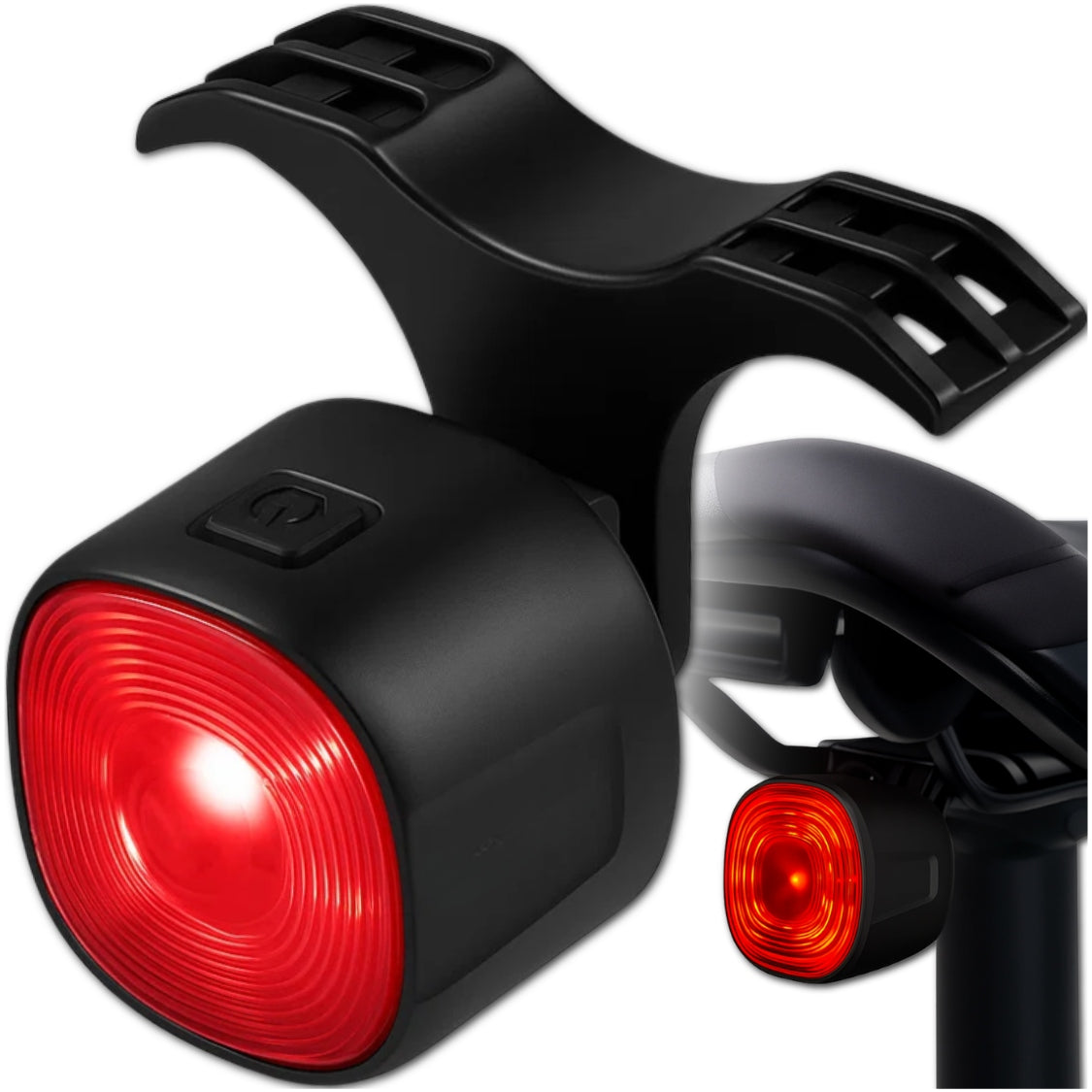 BICYCLE LIGHT REAR BATTERY USB CHARGING LIGHT UNDER SADDLE 100H Packaging status original