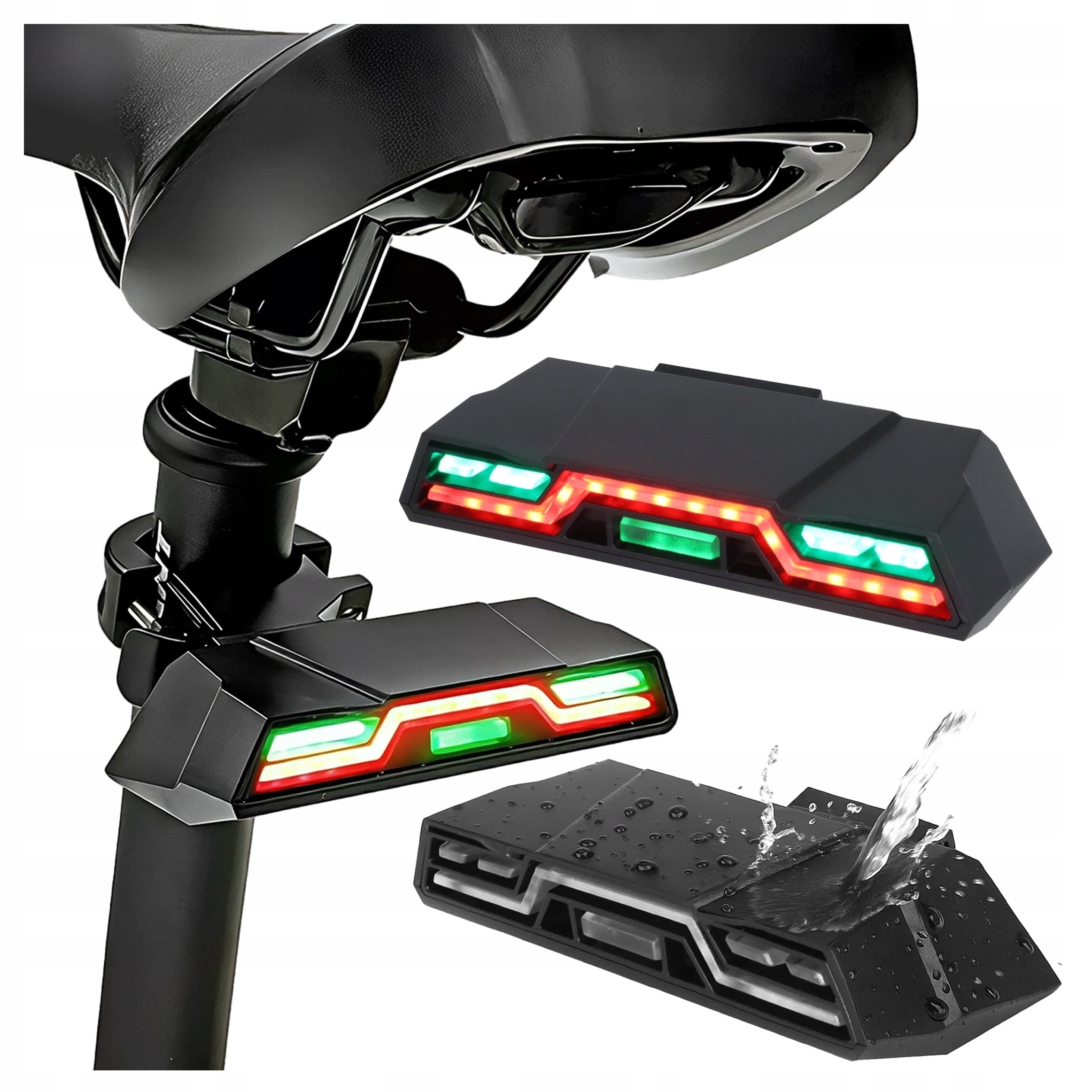 BICYCLE LIGHT REAR FUNCTIONAL STRONG 6 LED MODES WATERPROOF ALOGY