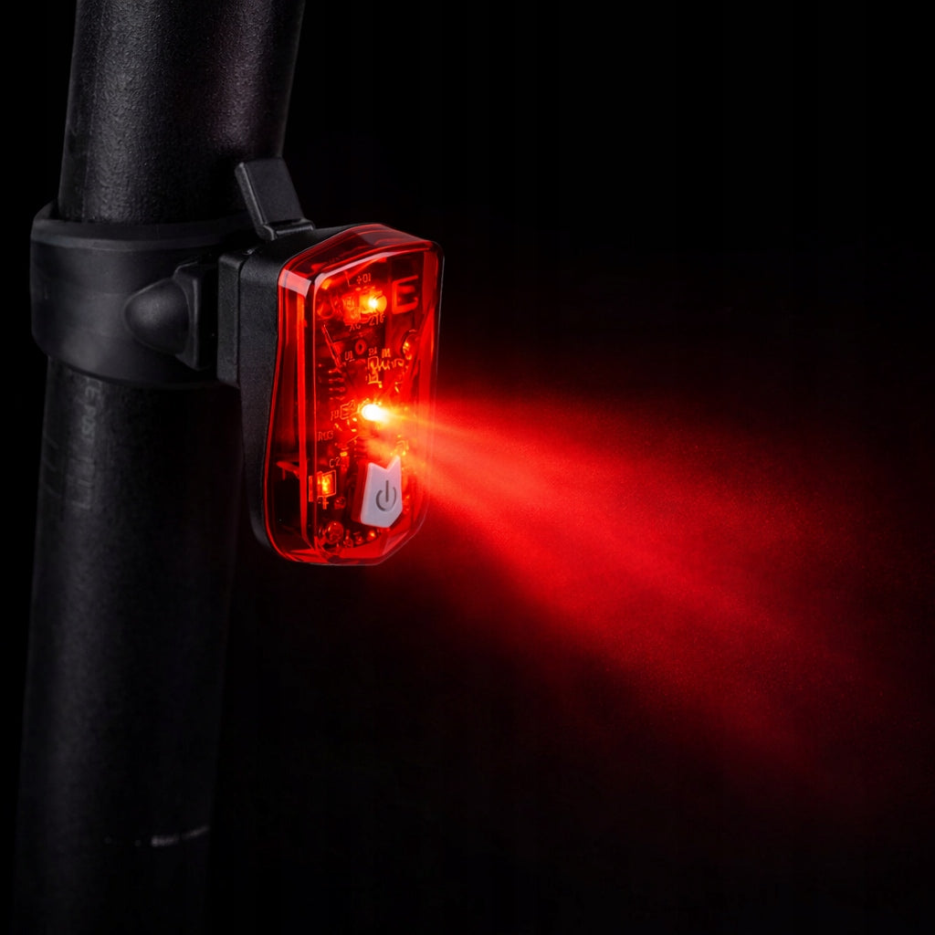 BICYCLE LIGHT REAR LAMP FOR BIKE REAR LED USB HOLDER Color red