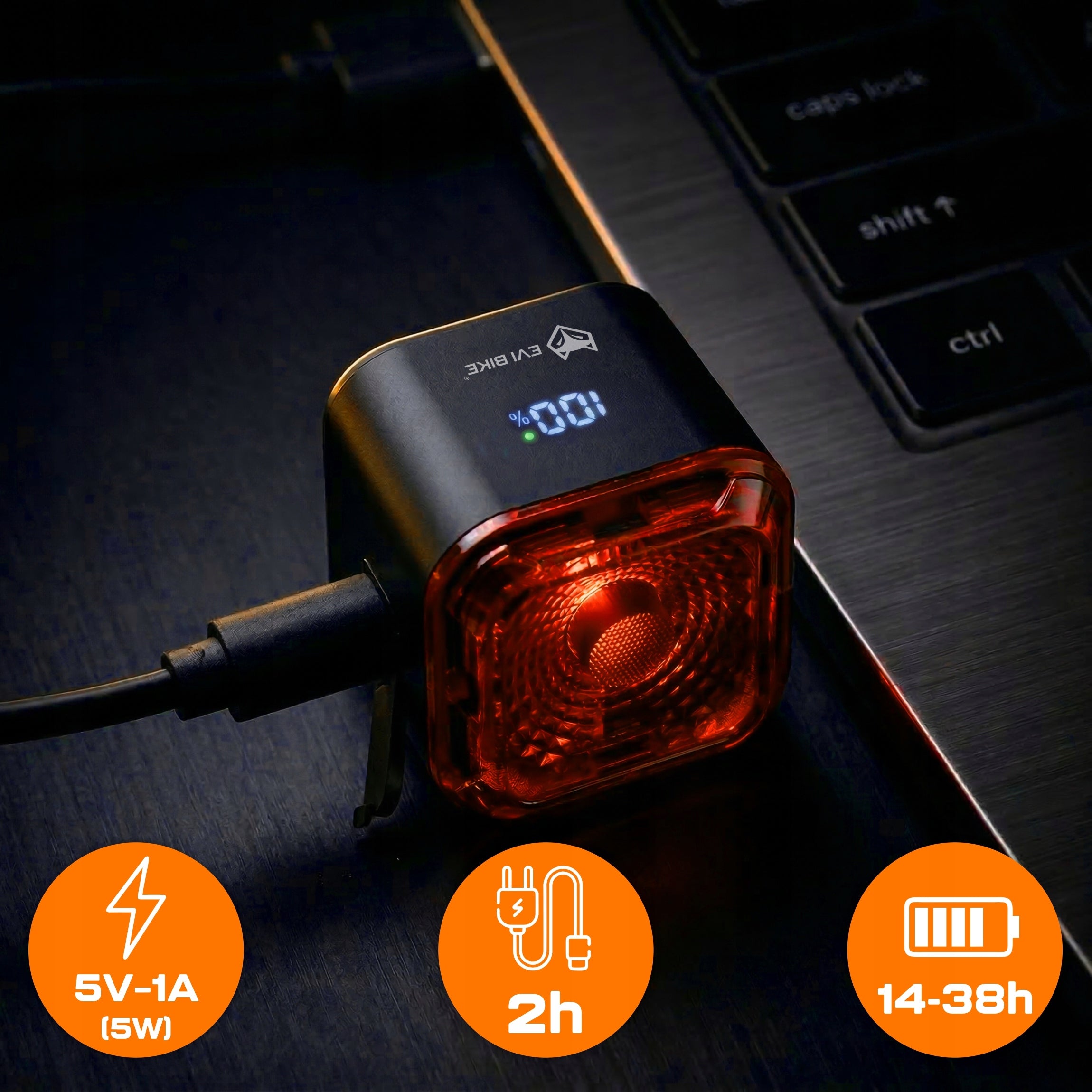 BICYCLE LIGHT REAR LED BRAKE SENSOR FOR BIKE STRONG LED WATERPROOF Light source LED