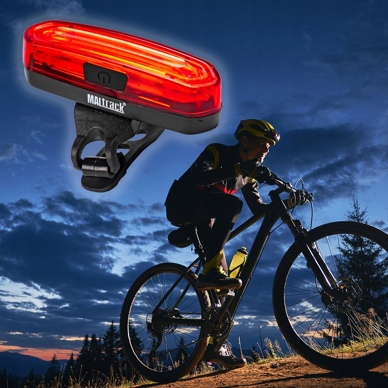 BICYCLE LIGHT REAR LED CABLE USB 120lm RECHARGEABLE 650 ROTATION 360 DEGREE Light source LED