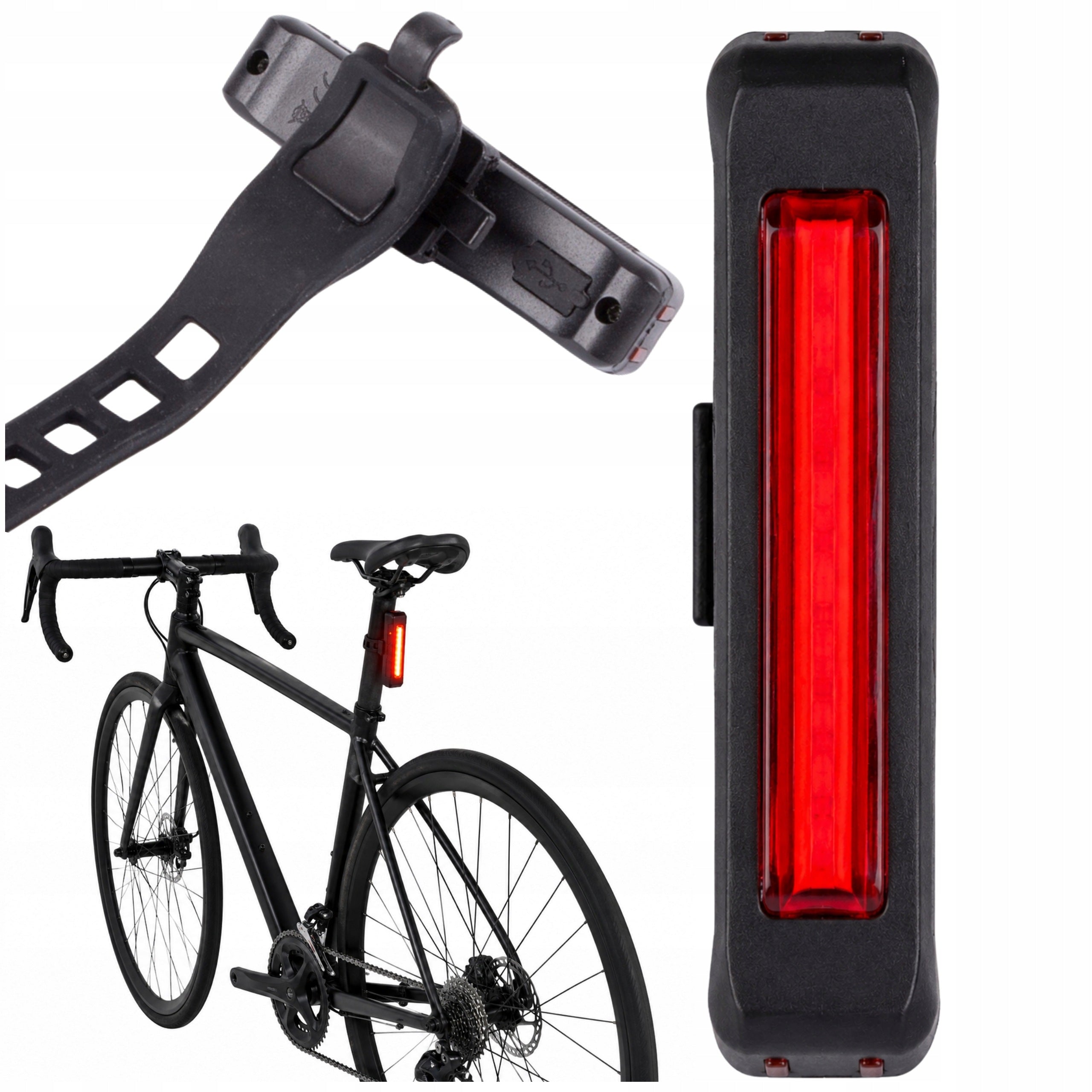 BICYCLE LIGHT REAR LED LIGHT USB RECHARGEABLE UNDER SADDLE REAR FOR BIKE