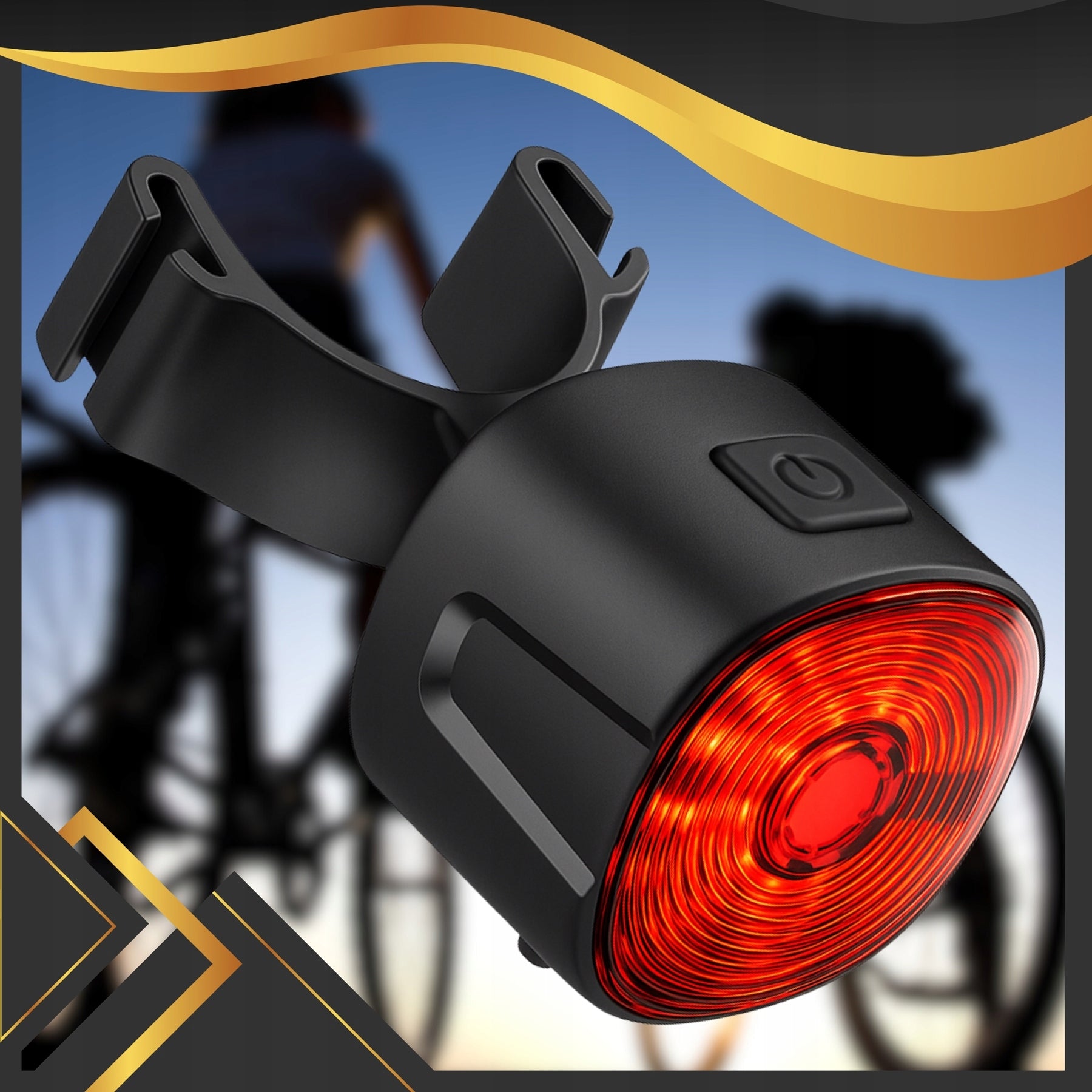 BICYCLE LIGHT REAR LED RED BIKE REAR LAMP STRONG USB 6 MODES Brand SPI 55