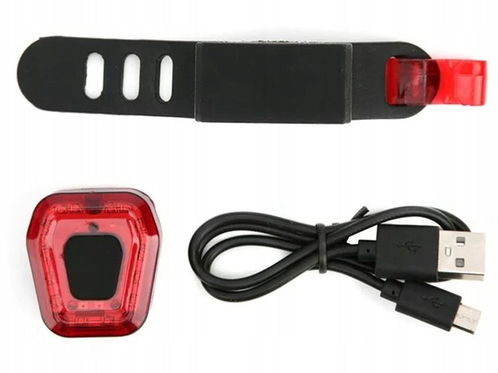 BICYCLE LIGHT REAR LED RED FOR REAR BIKE USB WATERPROOF STRONG Model BT002