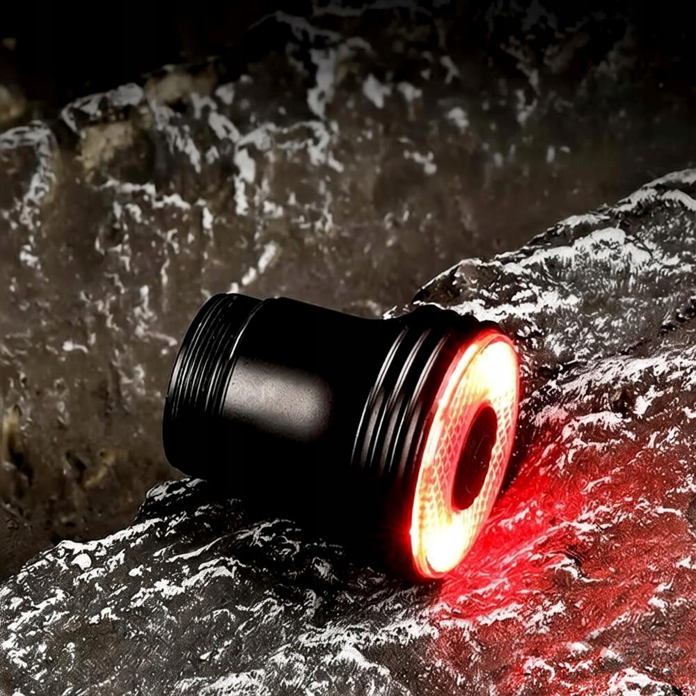 BICYCLE LIGHT REAR LED STOP BRAKE SENSOR USB-C WATERPROOF 5 MODES Kind under the saddle