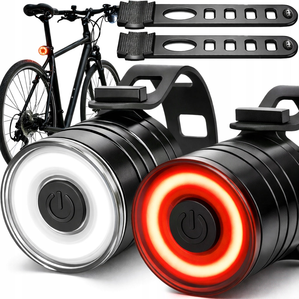 BICYCLE LIGHT SET FRONT REAR LED SCOOTER BIKE LIGHTS