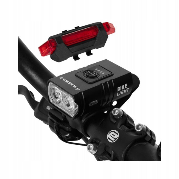 BICYCLE LIGHT WITH LED HOLDER FRONT AND REAR RECHARGEABLE PULSMOVE USB