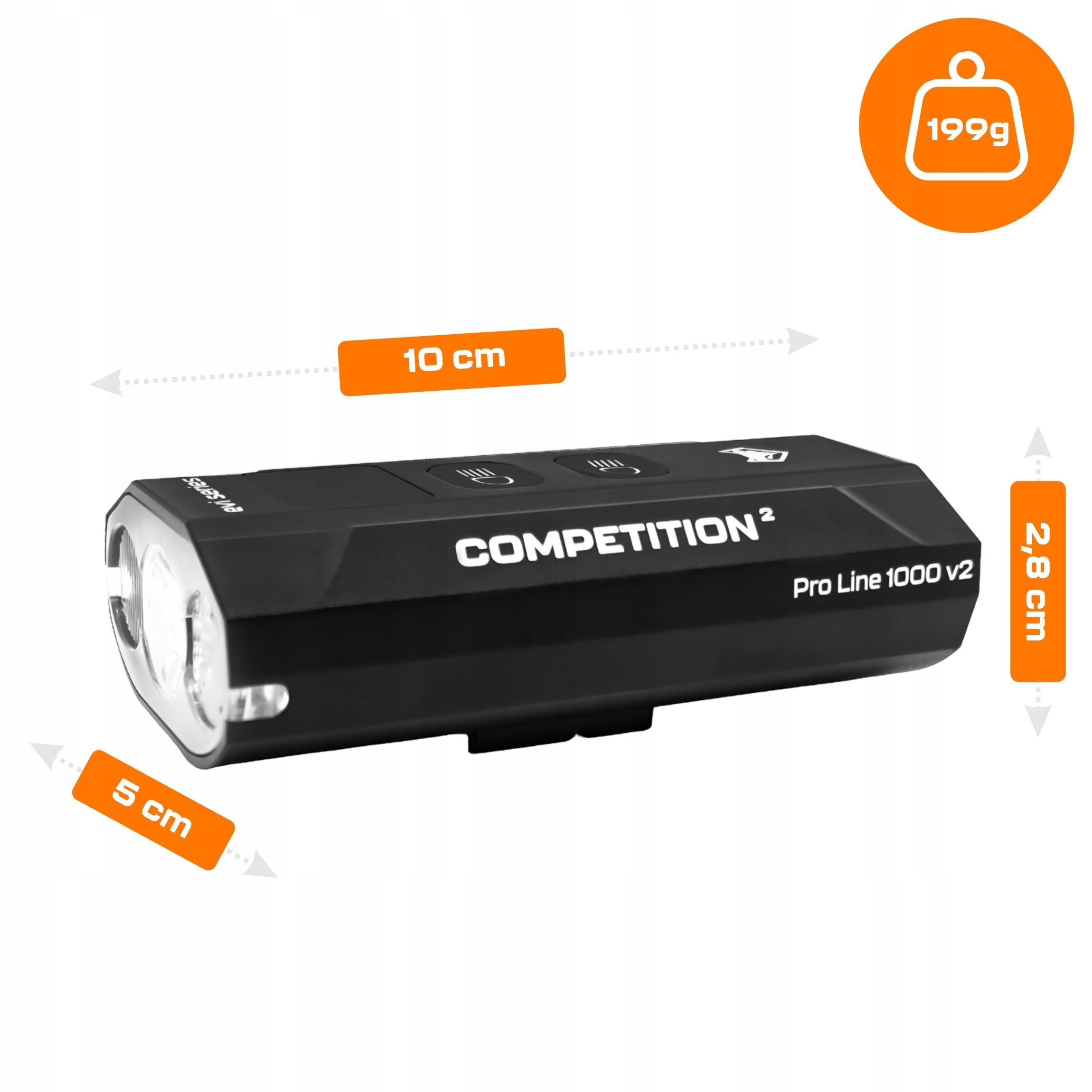 BICYCLE LIGHT front LED light powerful flashlight for handlebars 5200mAh Packaging status original