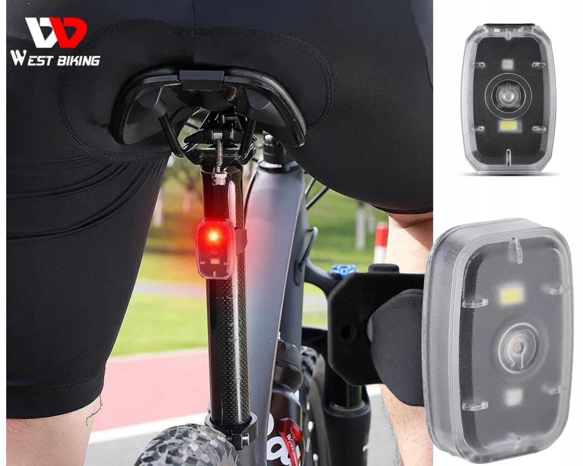BICYCLE LIGHTING LED Bike Light USB UNIVERSAL WATERPROOF Kind rear-facing