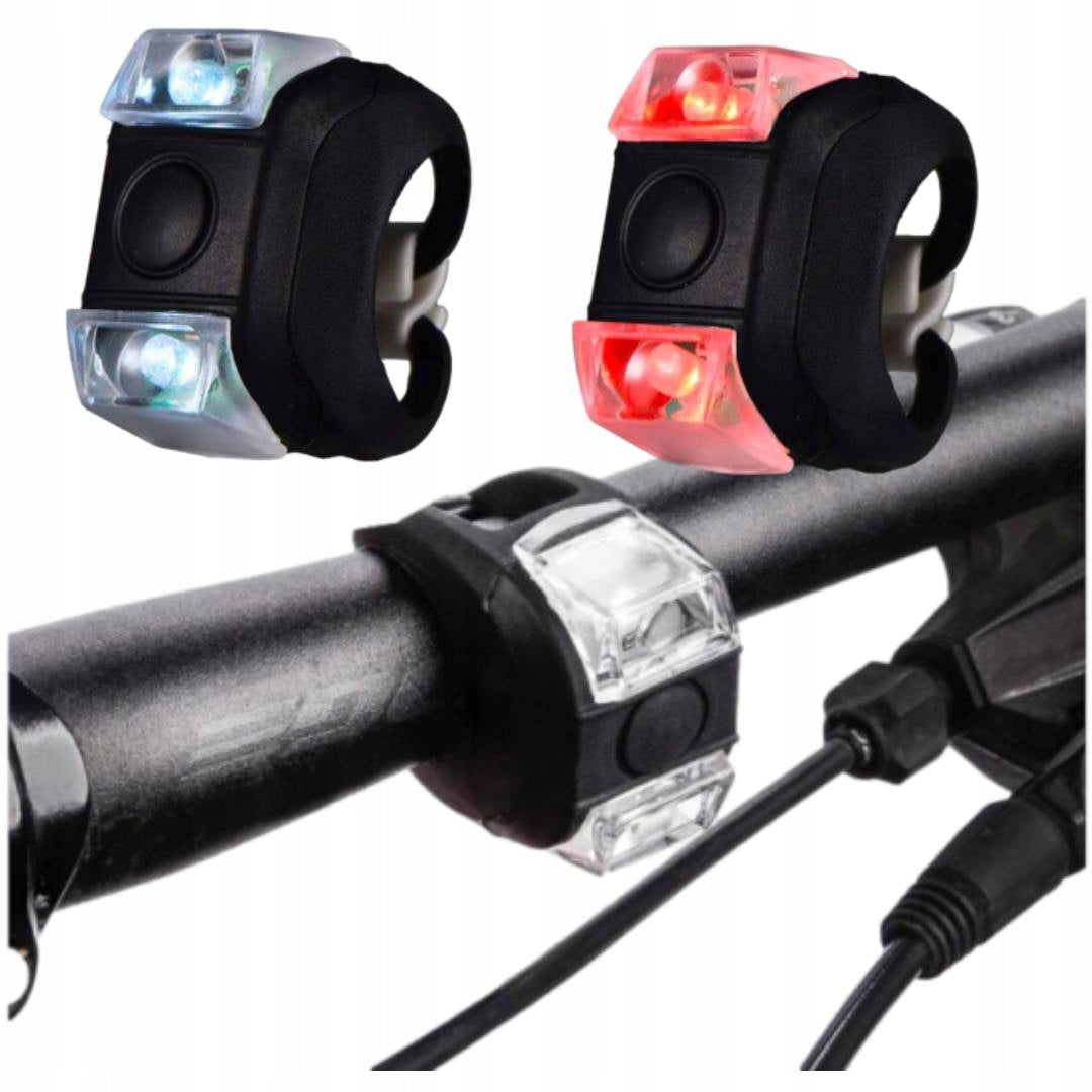 BICYCLE LIGHTS BIKE LIGHT LED FRONT REAR 2PCS BIKE LIGHT SET Brand Przydasie.pl