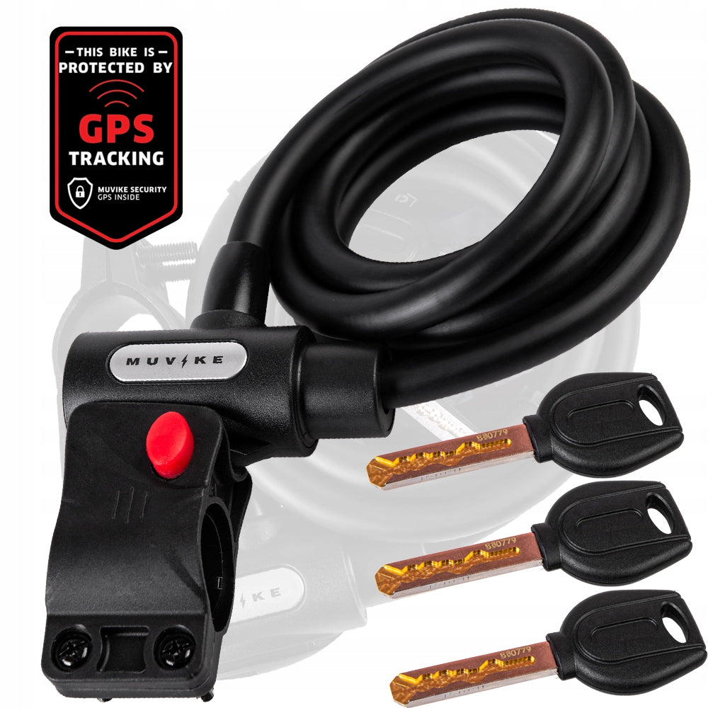 BICYCLE LOCK CABLE 150cm 12mm WITH KEY WITH HANDLE MUVIKE FLEX 1500/12K Manufacturer code ZMLAR