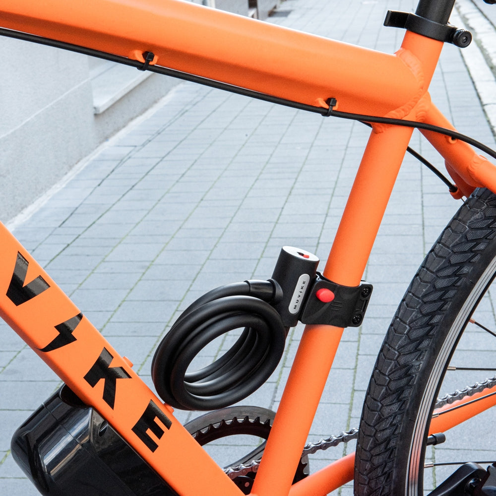BICYCLE LOCK CABLE 150cm 12mm WITH KEY WITH HANDLE MUVIKE FLEX 1500/12K Weight 418 g