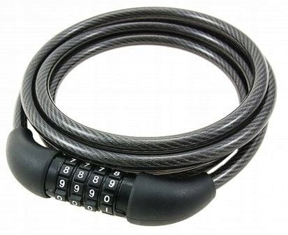 BICYCLE LOCK CABLE BICYCLE FASTENING WITH CIPHER Z1 Color black