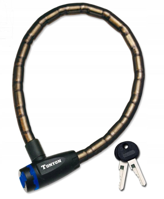 BICYCLE LOCK CABLE STRONG 18x1000 MM CLOSURE LOCK LONG KEY Manufacturer code TY-238