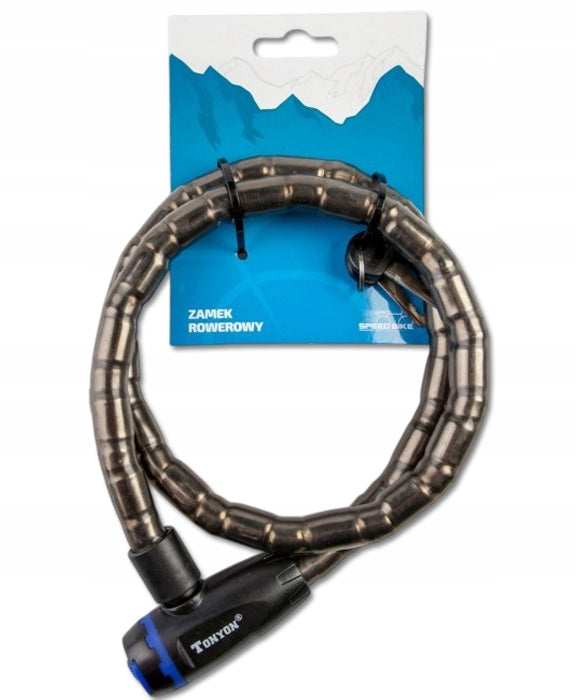 BICYCLE LOCK CABLE STRONG 18x1000 MM CLOSURE LOCK LONG KEY Packaging status original