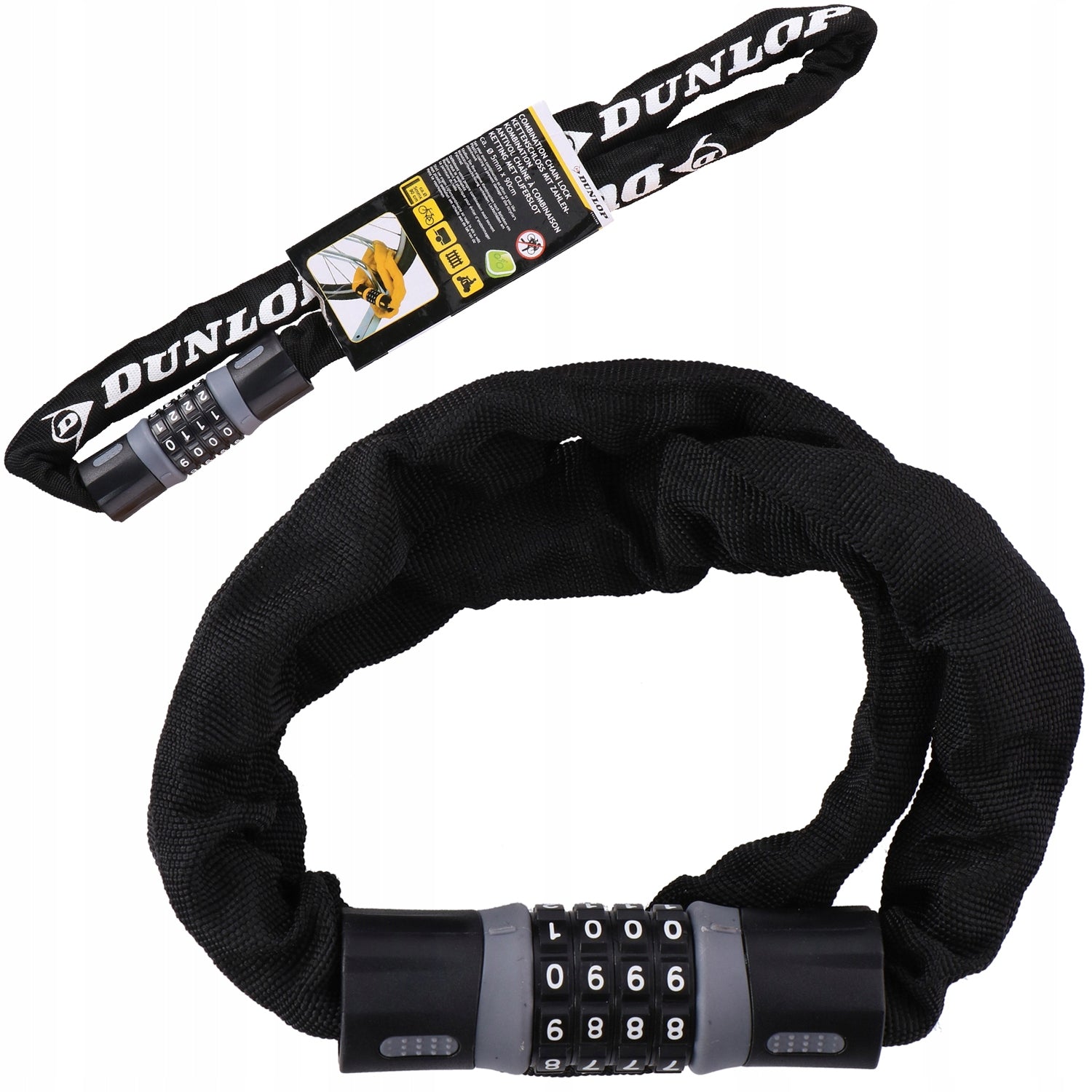 BICYCLE LOCK CODE CIPHER Chain for bicycle DUNLOP