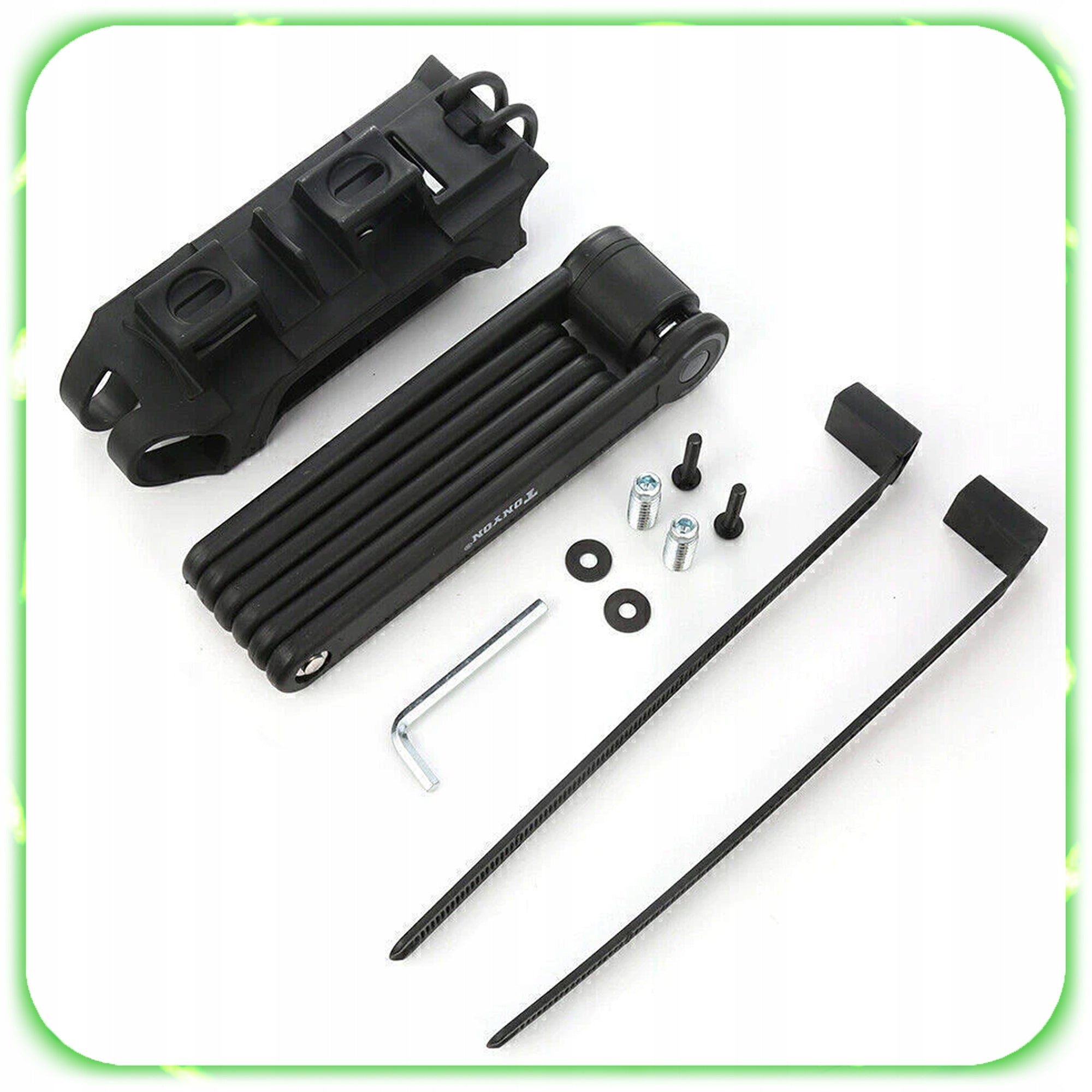 BICYCLE LOCK FOLDING FASTENED SECURITY FOR BICYCLE HOLDER + KEYS Weight 735 g