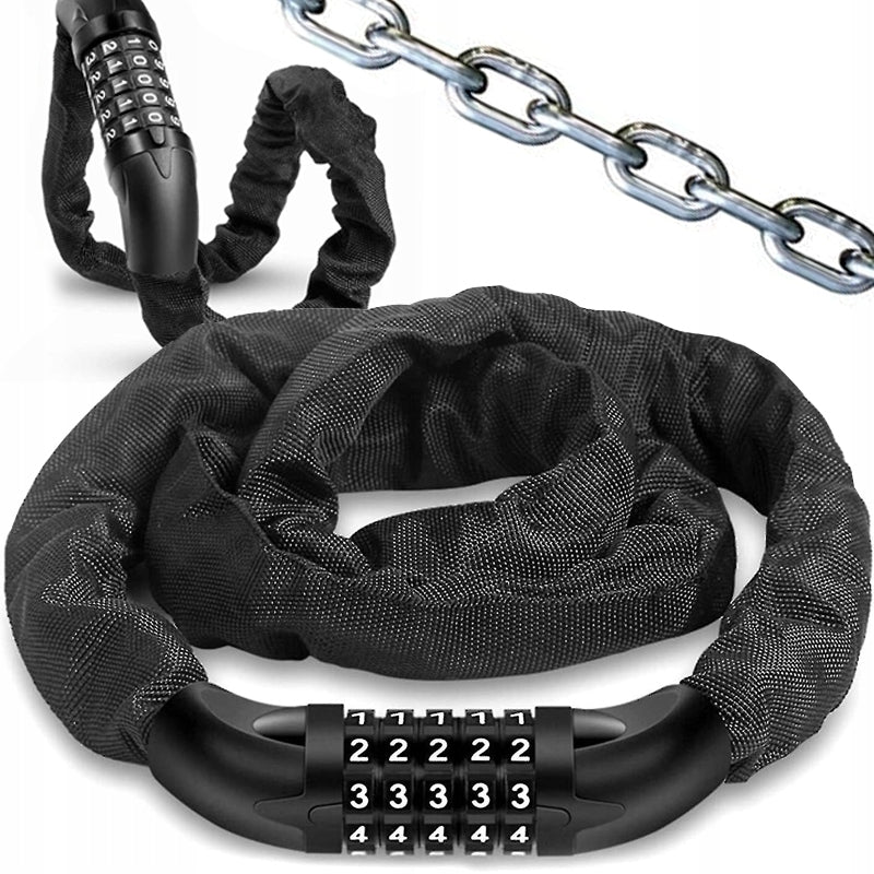 BICYCLE LOCK FOR BICYCLE CIPHER CLASP CHAIN CODE 100 cm!