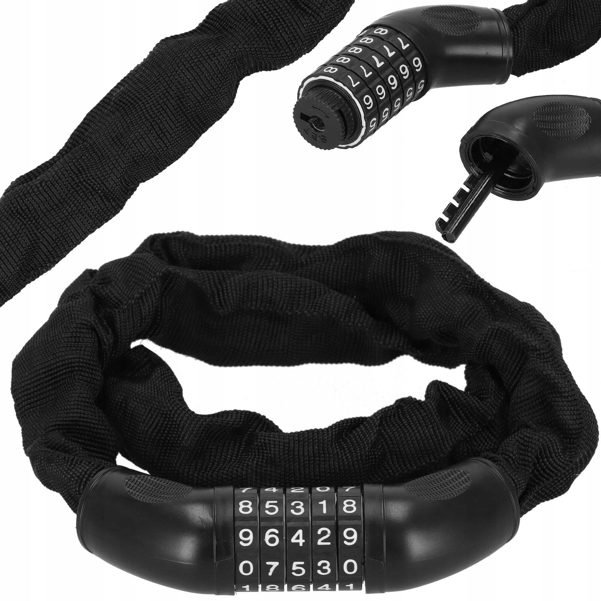 BICYCLE LOCK FOR BICYCLE CLASP WITH CIPHER CODE CHAIN CORD Model ZAPIĘCIE ROWEROWE NA SZYFR KOD