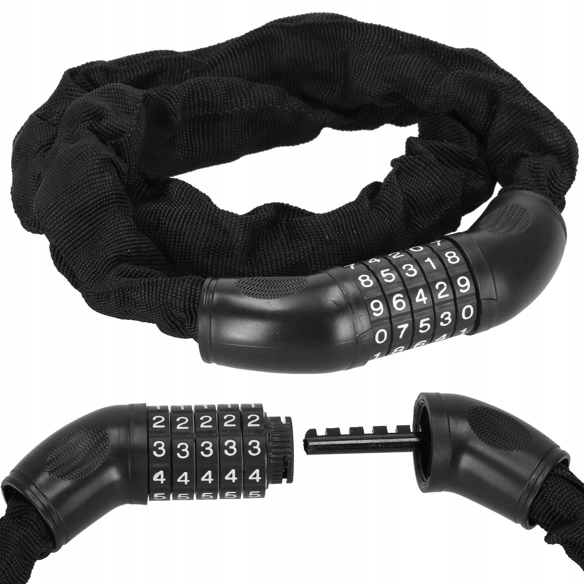 BICYCLE LOCK FOR BICYCLE CLASP WITH CIPHER CODE CHAIN CORD Packaging status original