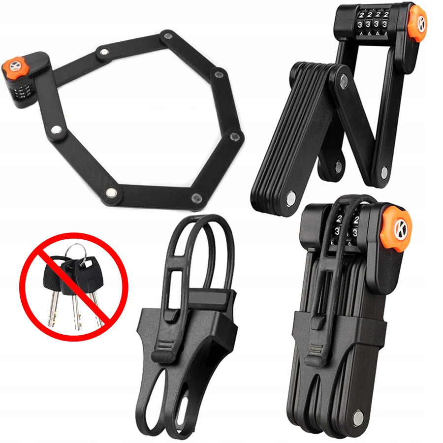 BICYCLE LOCK FOR BICYCLE CLASP WITH CIPHER CODE HARDENED STEEL Packaging status original