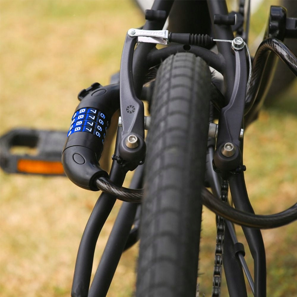 BICYCLE LOCK FOR CIPHER CODE THICK CORD 12MM BICYCLE PROTECTION STRONG Brand Nocton