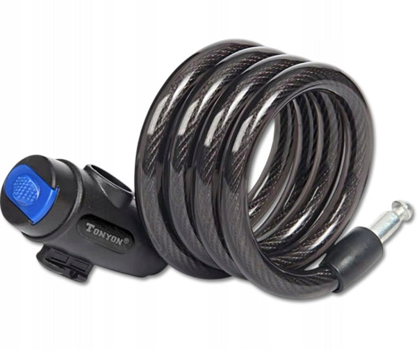 BICYCLE LOCK SPIRAL CABLE 12x1500 WITH KEY Packaging status original