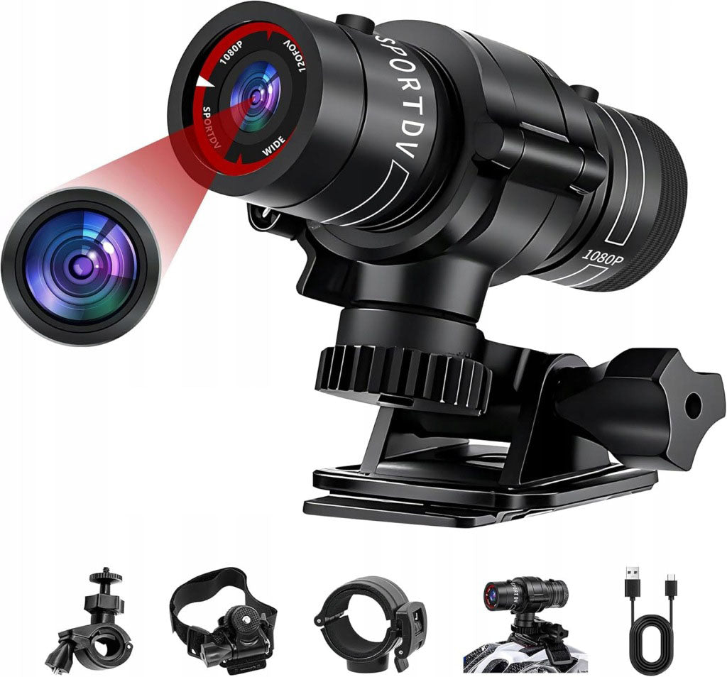 BICYCLE MOTORCYCLE CAMERA, 1080P SPORTS CAMERA FOR BICYCLE HELMET
