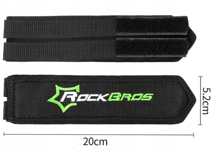 BICYCLE PEDAL STRAPS 2 PCS STRAPY FOOT TAPE VELCRO LIGHTWEIGHT BLACK Brand Rockbros
