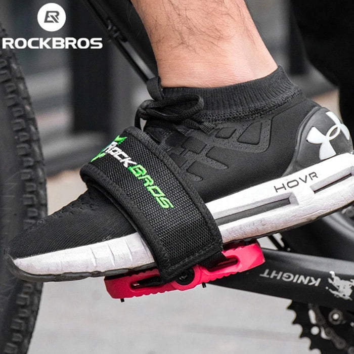 BICYCLE PEDAL STRAPS 2 PCS STRAPY FOOT TAPE VELCRO LIGHTWEIGHT BLACK Kind Belt