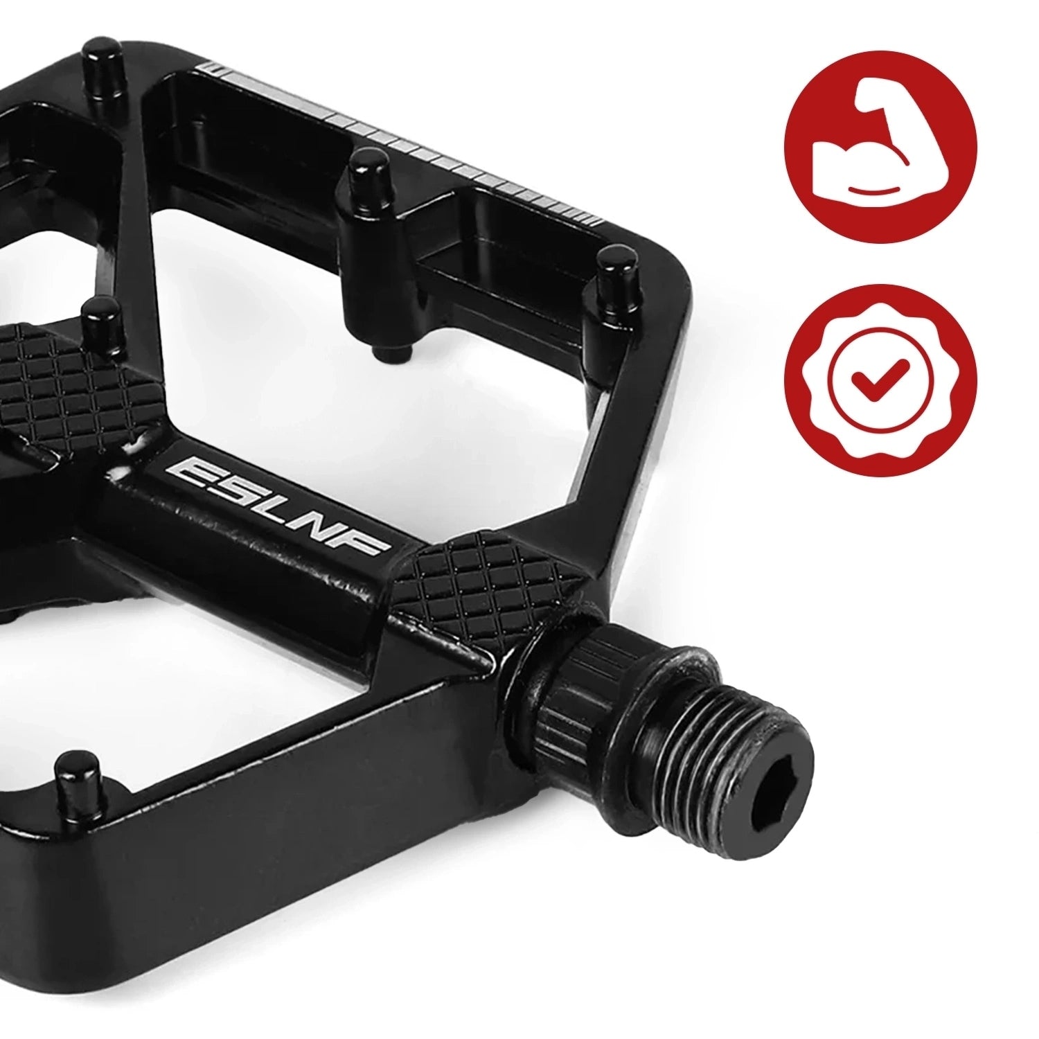 BICYCLE PEDALS PLATFORM ALUMINUM NON-SLIP PEDAL SET 2PCS Bearing type sliding