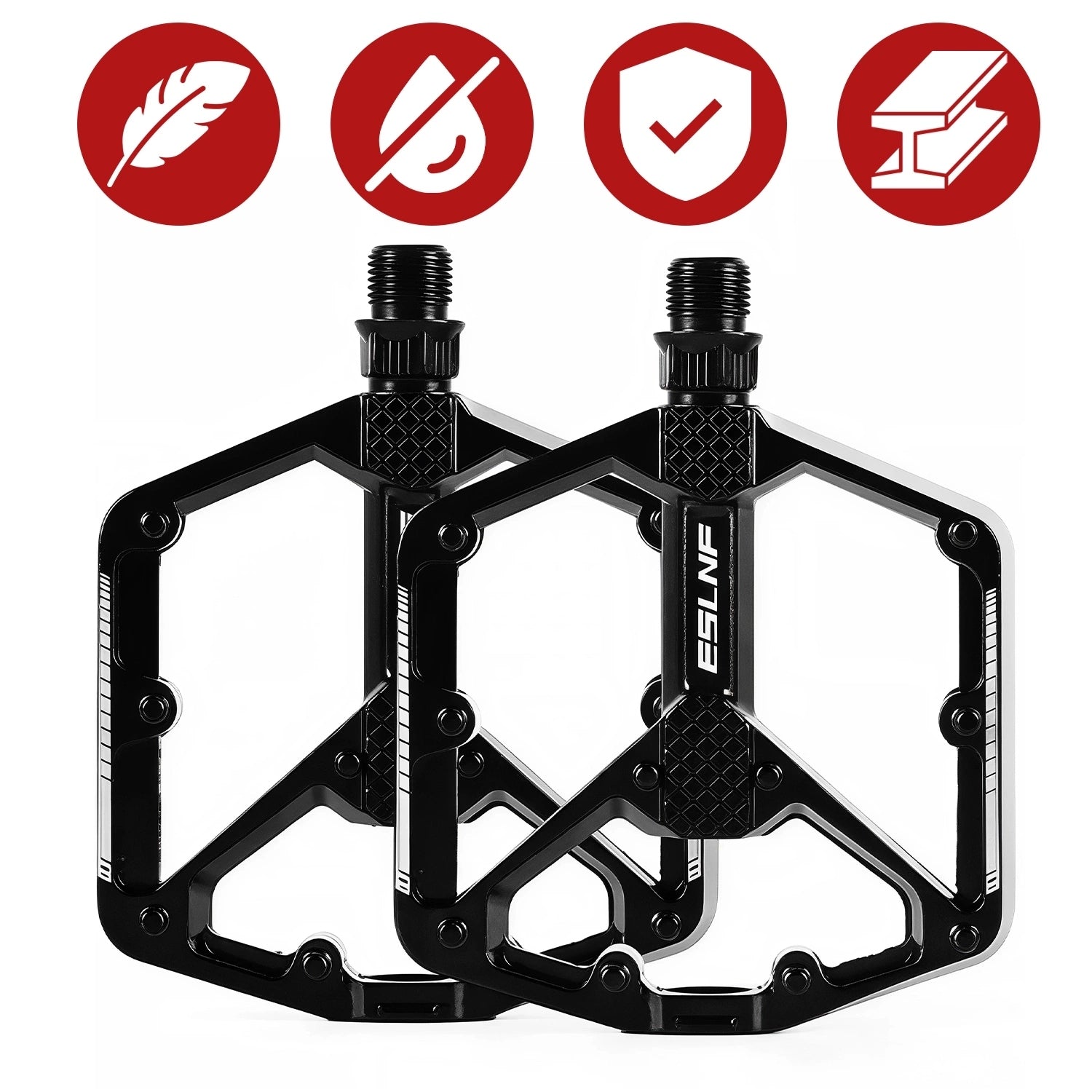 BICYCLE PEDALS PLATFORM ALUMINUM NON-SLIP PEDAL SET 2PCS Brand no brand