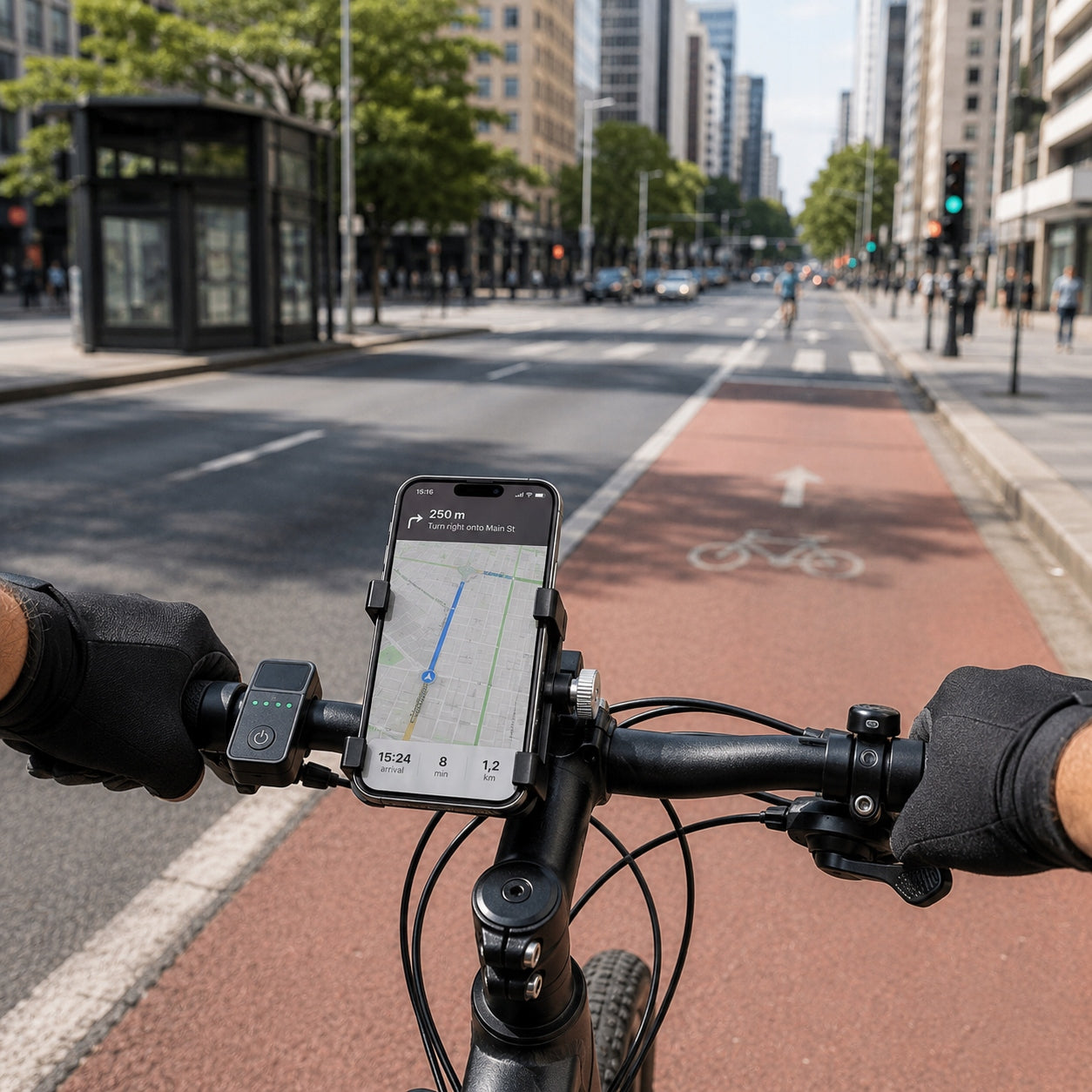 BICYCLE PHONE HOLDER ALUMINUM STRONG HANDLEBAR ADJUSTABLE Brand ZELGRO