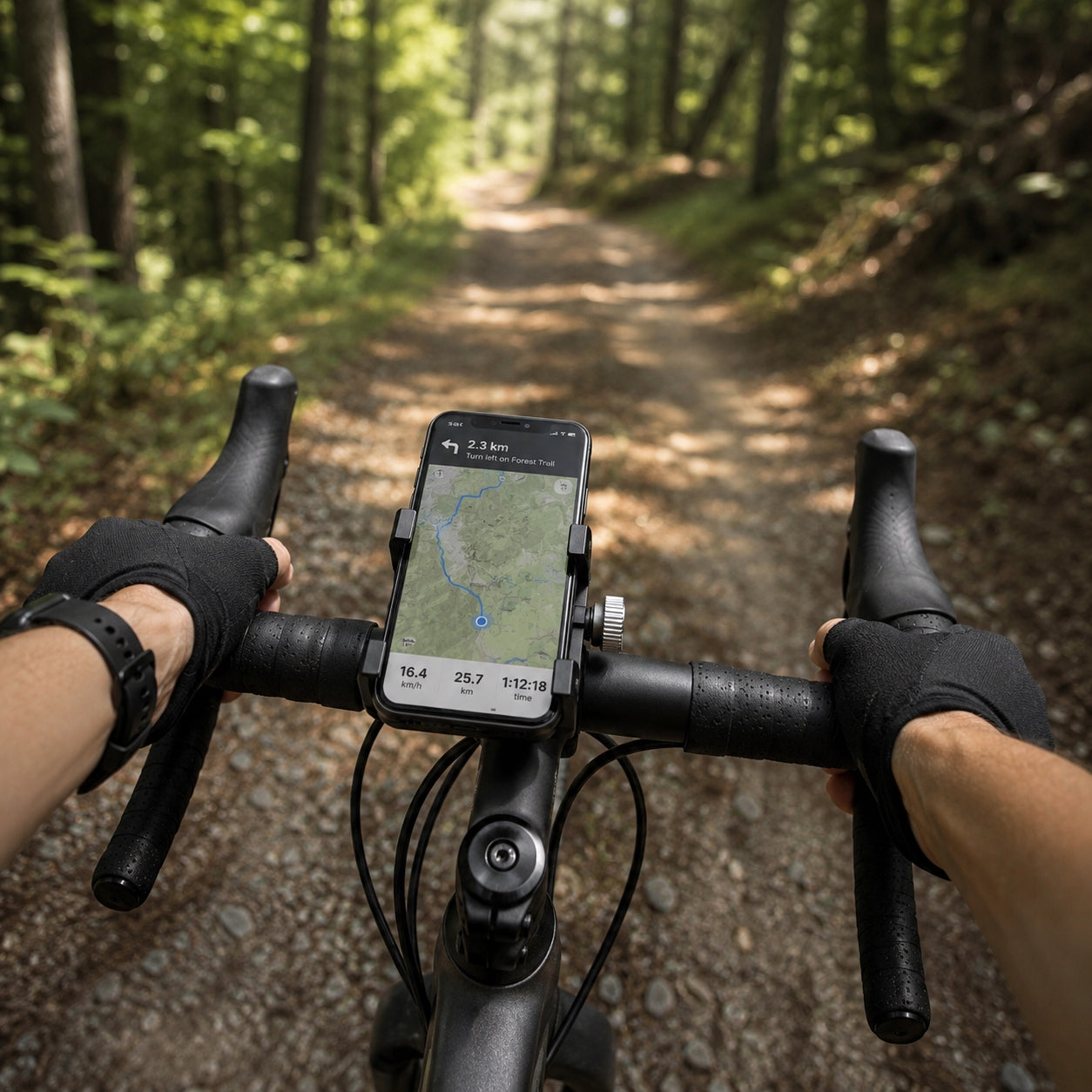BICYCLE PHONE HOLDER ALUMINUM STRONG HANDLEBAR ADJUSTABLE Product weight with unit packaging 0.6 kg