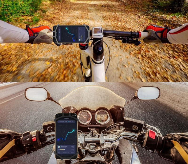 BICYCLE PHONE HOLDER BIKE HANDLEBAR SILICONE STRONG ADJUSTABLE For multipurpose