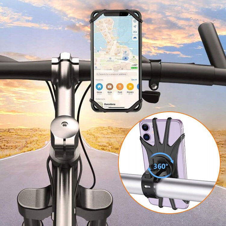BICYCLE PHONE HOLDER BIKE HANDLEBAR SILICONE STRONG ADJUSTABLE Model NA HULAJNOGĘ ROWER SOLIDNY GSM UNIWERSALNY ARSA GO