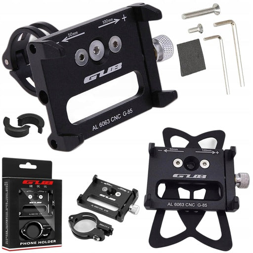 BICYCLE PHONE HOLDER FOR BICYCLE HANDLEBARS GUB 85 G-85 + RUBBER